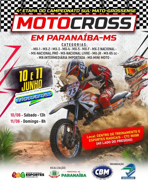 O evento é de realização da Confederação de Motociclismo do Mato Grosso do Sul - Divulgação