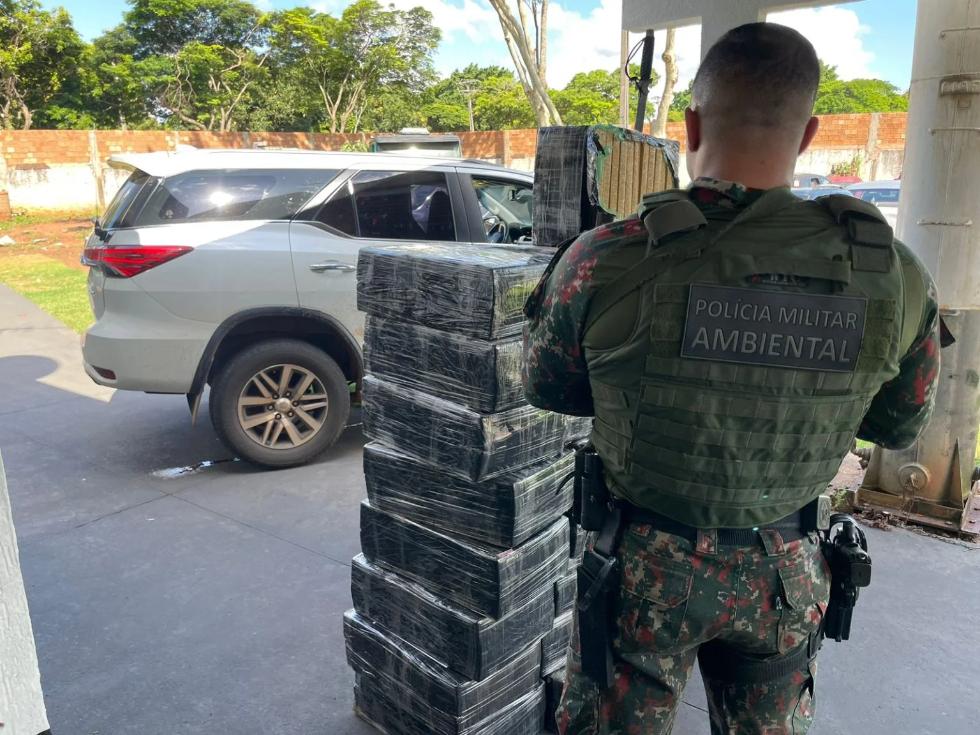 O caso aconteceu durante fiscalização ambiental dos policiais na rodovia MS 295, no município de Tacuru - Foto: Divulgação/PMA