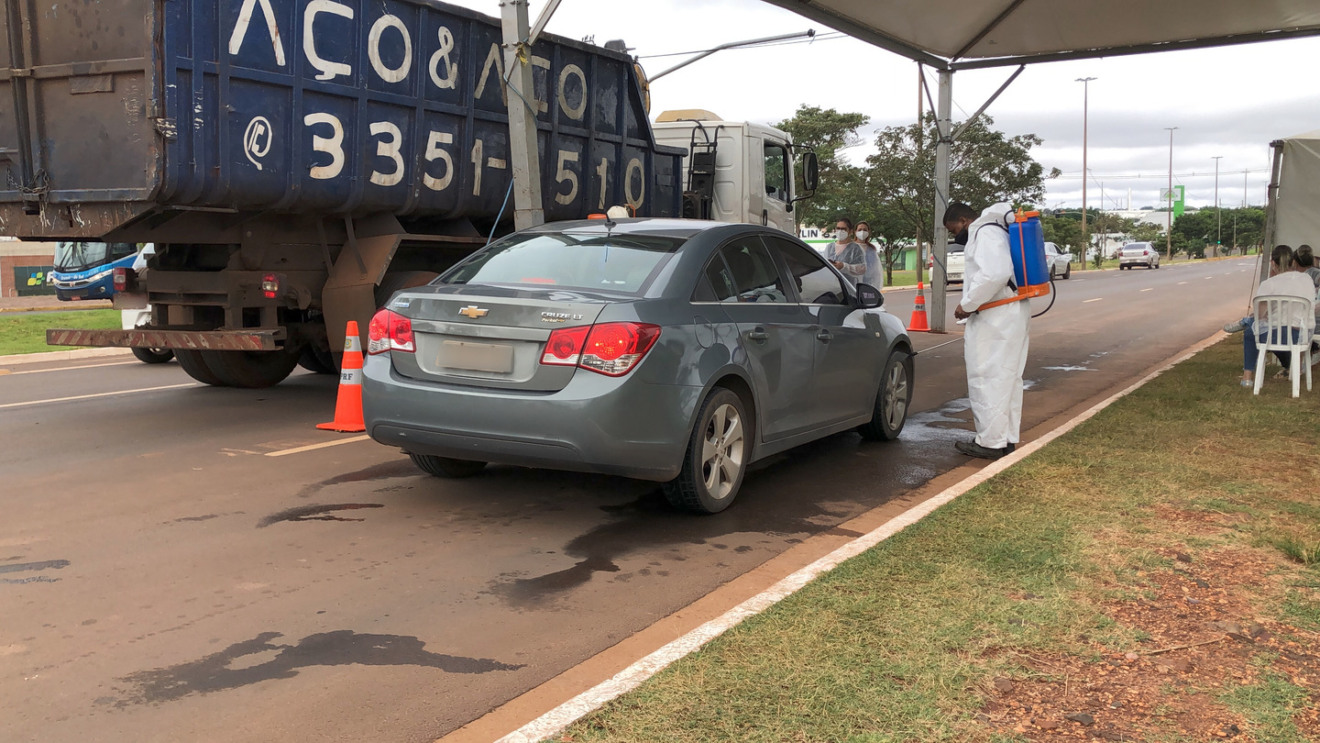 Bloqueio na saída para Cuiabá - Foto: Isabelly Melo