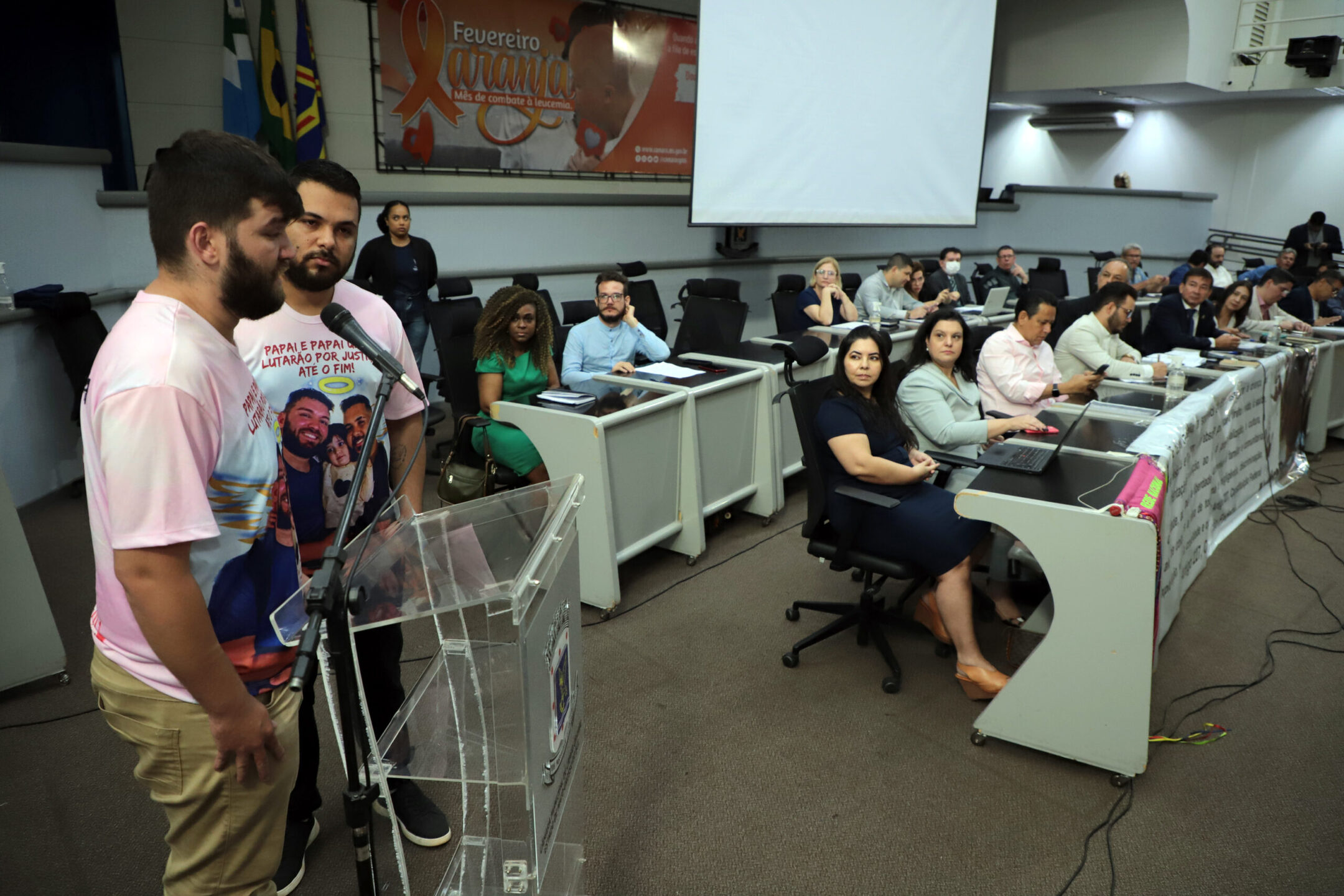 Familiares e amigos fizeram camisetas em homenagem à pequena Sophia - Foto:Câmara de Vereadores