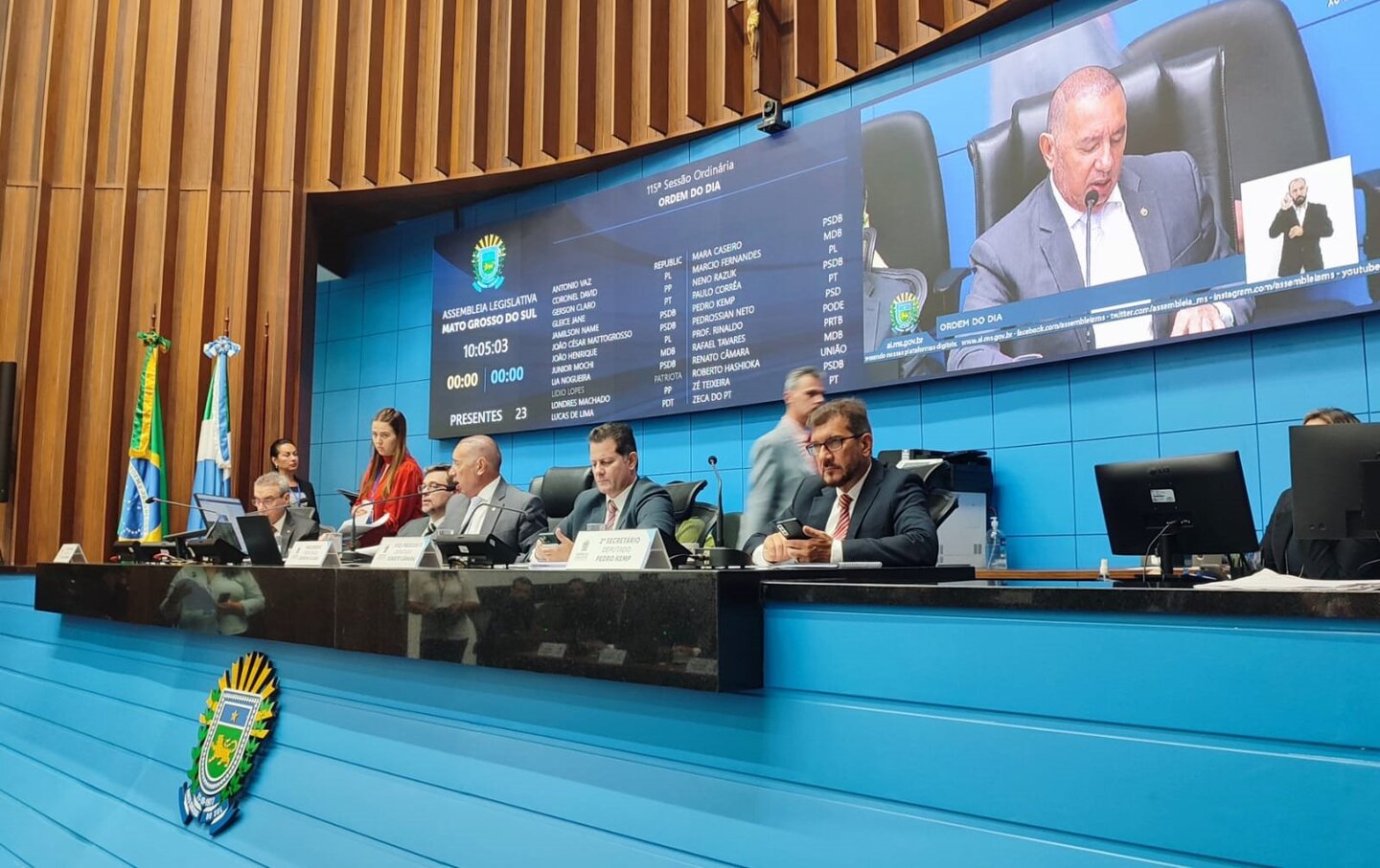 Sessão plenária desta quinta-feira (14) na Assembleia Legislativa - Foto: Reprodução/Alems