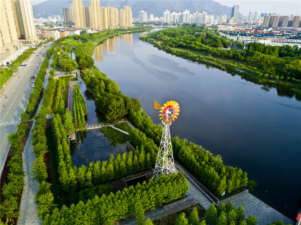 O maior exemplo de "cidade esponja" fica na China. - Reprodução: Google