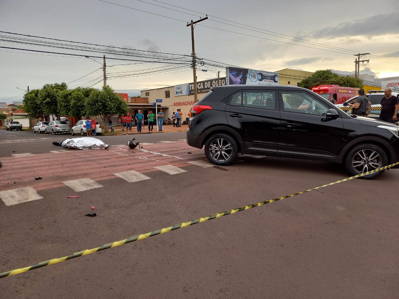 O corpo do motociclista foi encaminhado ao Instituto Médico Legal (IML) de Três Lagoas. - Divulgação/ Polícia Militar