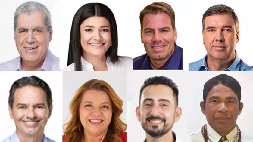 Oito candidatos disputam o governo de MS - Montagem/JP