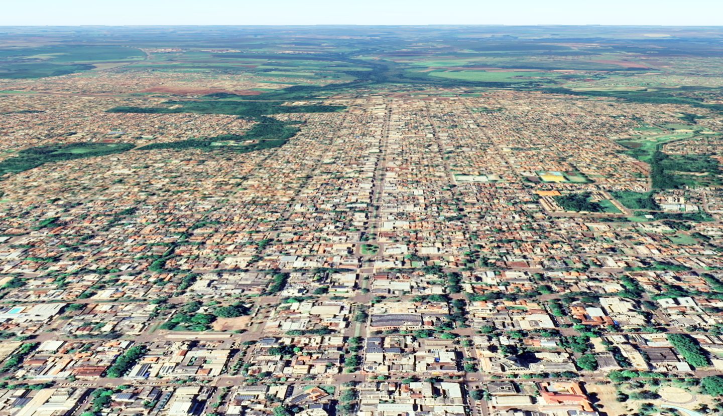 Vista aérea do maior bairro de Dourados