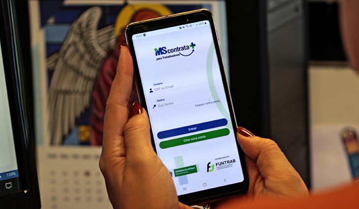 Aplicativo MS Contrata pode ser baixado no celular - Arquivo