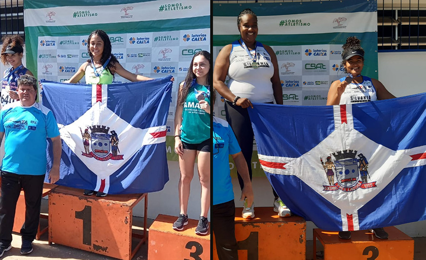 As atletas Ana Laura e Vitória foram os grandes destaques do Campeonato Estadual de Atletismo - Divulgação