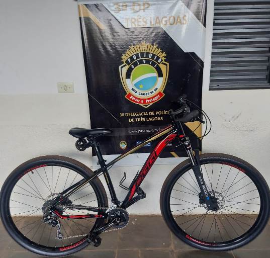 Polícia Civil recupera bicicleta furtada no bairro Jardim Guaporé, em Três Lagoas. - Divulgação/Polícia Civil