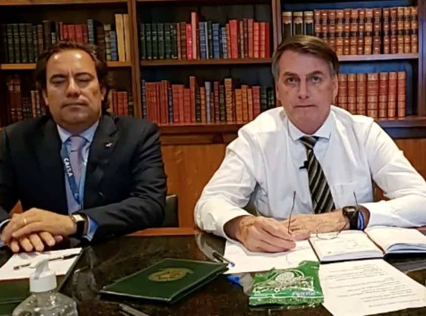 Presidente Jair Bolsonaro e Pedro Guimarães - Divulgação