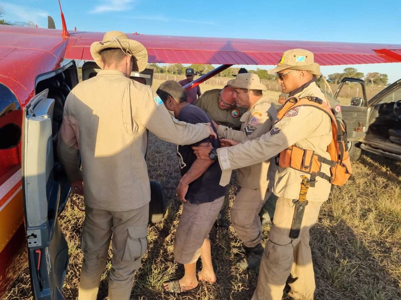Homem de 52 anos ficou desaparecido por seis dias na região do Paiaguás e foi encontrado com apoio da cadela Laika - Foto: Divulgação