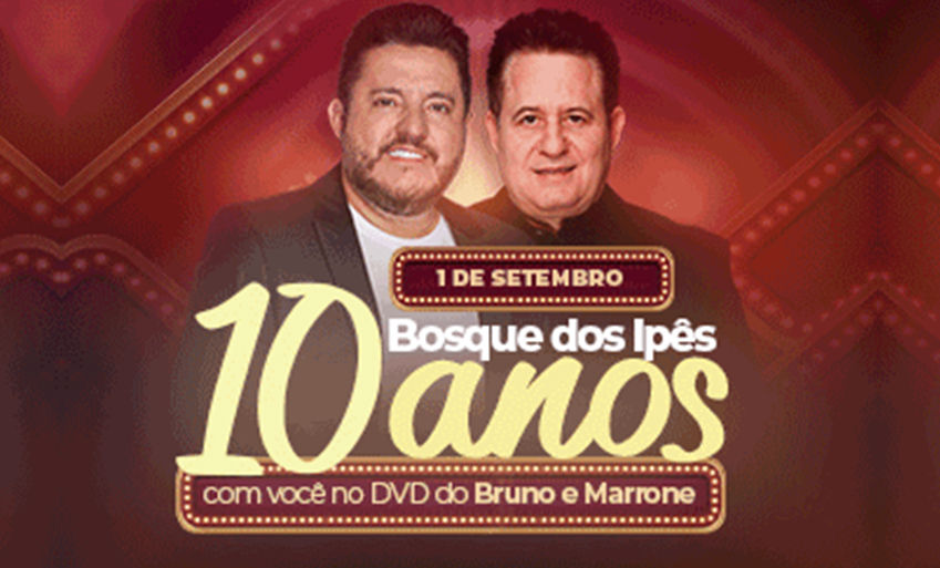 Shopping Bosque dos Ipês comemora aniversário de 10 anos com show e gravação de DVD de Bruno e Marrone - Foto: Assessoria