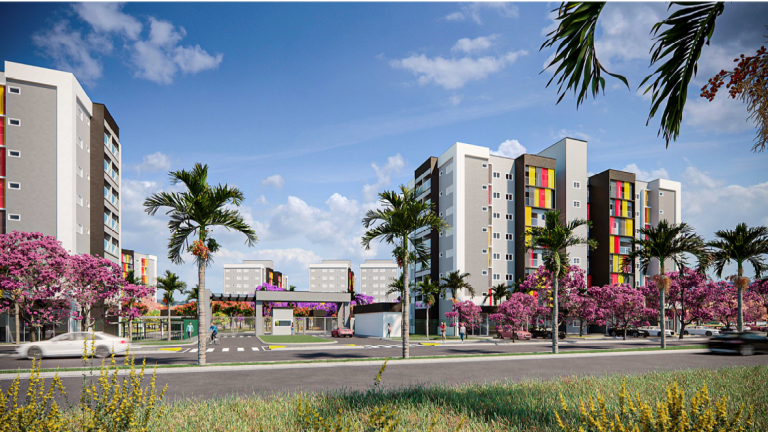 Além dos 498 apartamentos destinados às famílias do Grupo 2, a Prefeitura, por meio da Agência Municipal de Habitação e Assuntos Fundiários (AMHASF), também receberá a contrapartida de 80 unidades (equivalente a 10,10% da totalidade de moradias). - Foto:Reprodução/PREFCG