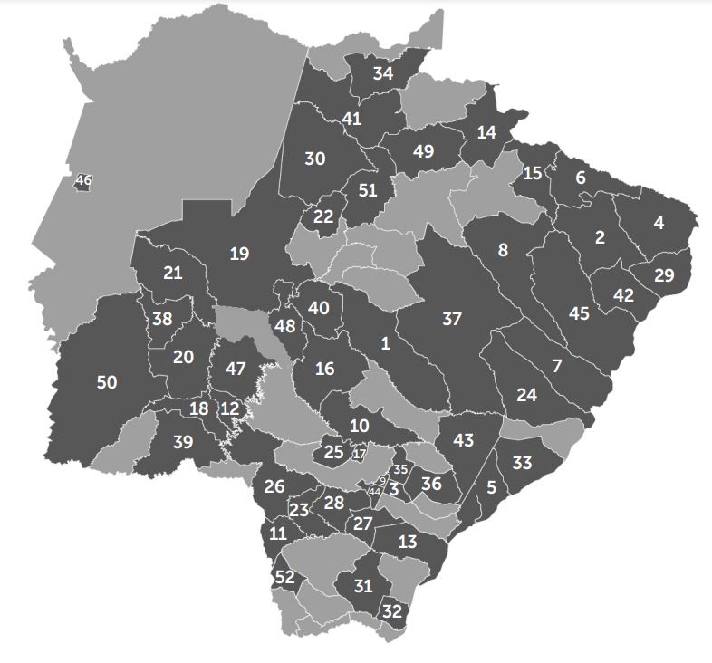 São 52 das 79 cidades que possuem decrto de calamidade pública em MS - Reprodução