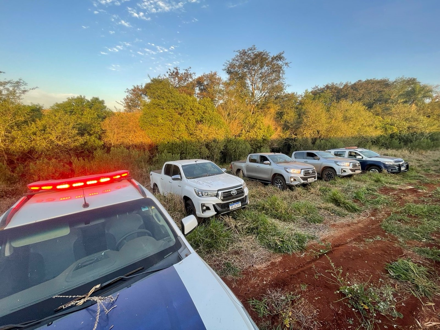 Camionetes recuperadas pela Polícia Militar - Foto: Divulgação