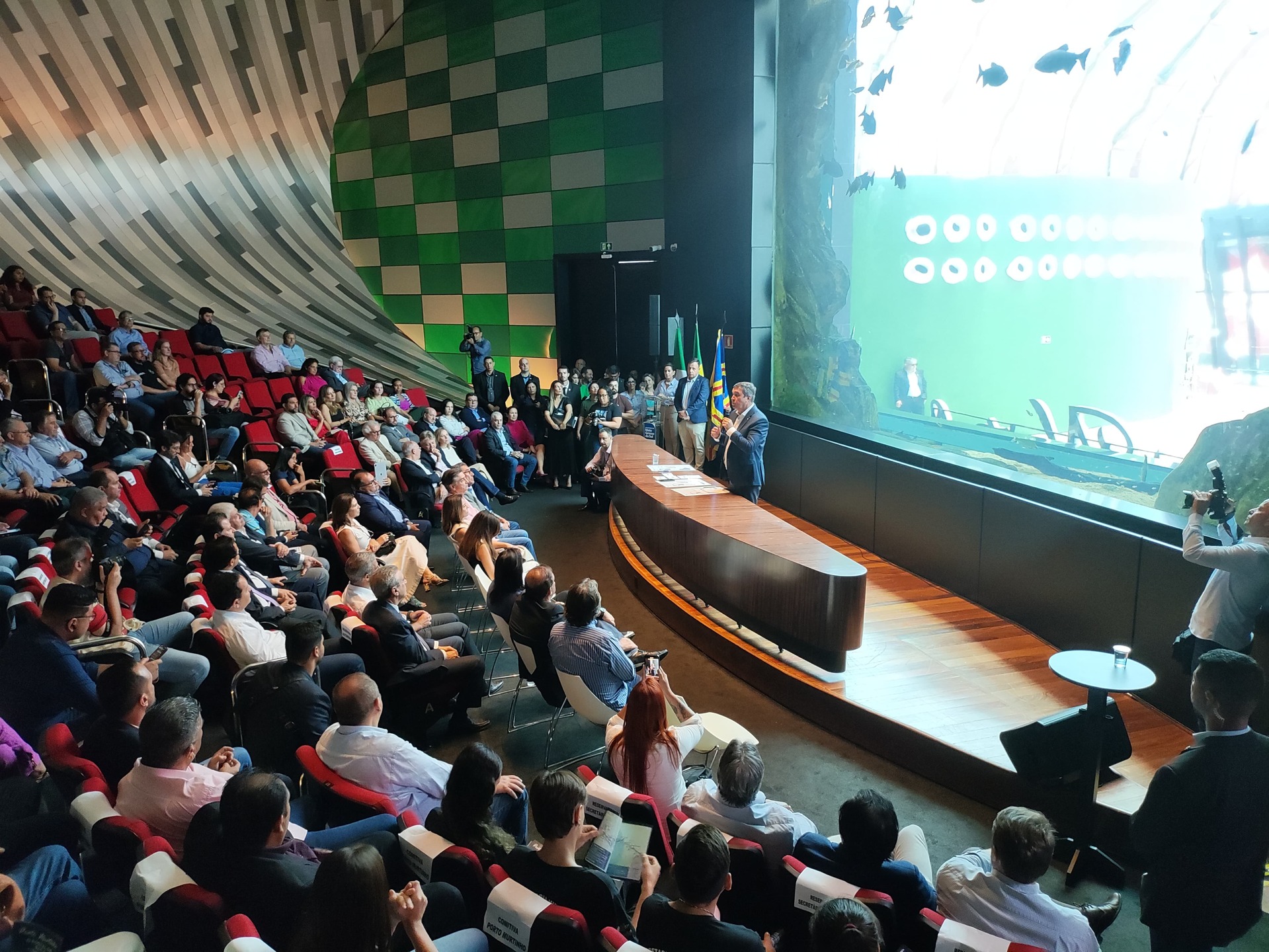 Cerimônia realizada nesta manhã (19) no auditório do Bioparque Pantanal - Foto: Gerson Wassouf/CBN-CG