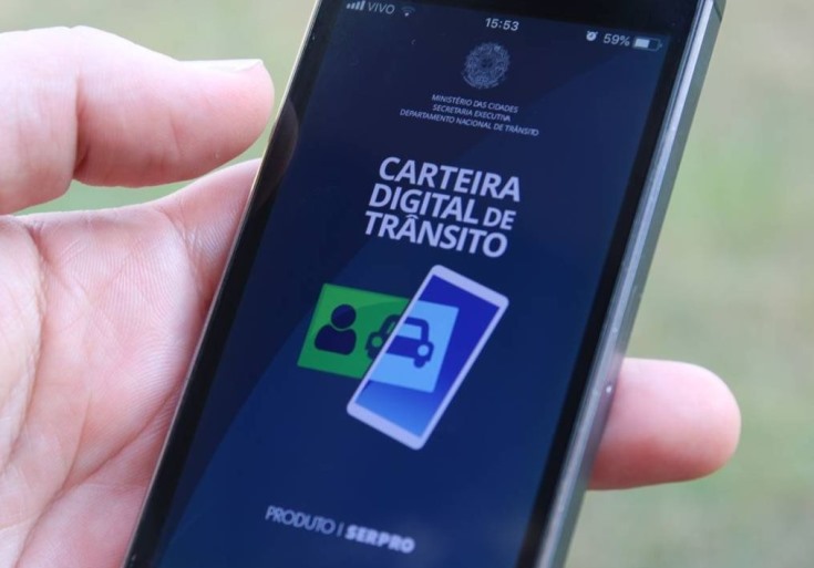 A ferramenta virtual para a indicação é o app Carteira Digital de Trânsito. - Divulgação/Assessoria