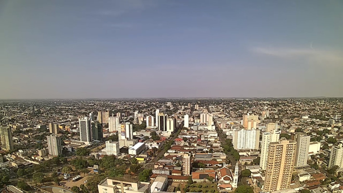 De acordo com o Cemtec, Campo Grande tem mínima de 24°C e máxima de 32°C - Foto:Reprodução/Clima Ao Vivo - Campo Grande