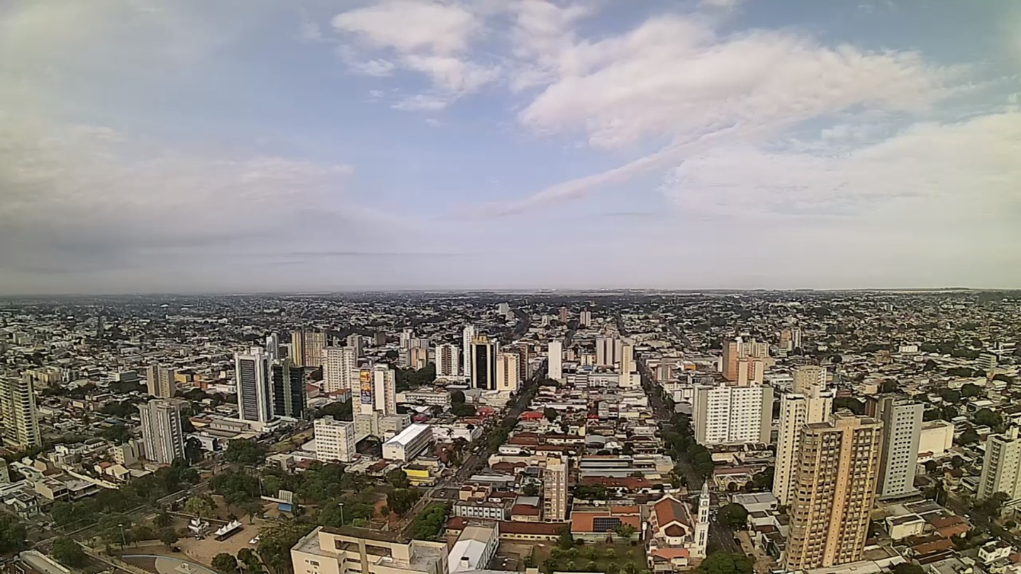 Nesta terça-feira, os termômetros em Campo Grande registram 24°C inicialmente e podem chegar a 31°C ao longo do dia - Foto:Reprodução/Clima Ao Vivo - Campo Grande