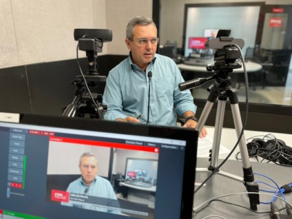 Edir Viegas durante participação no Jornal CBN Campo Grande - Isabelly Melo