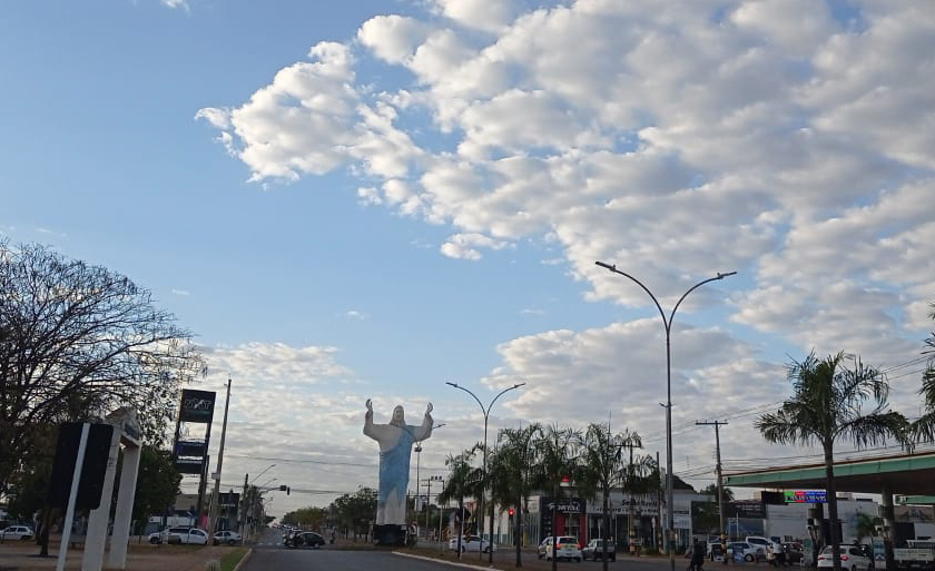 Céu com muitas nuvens em Três Lagoas - Albert Silva/RCN67