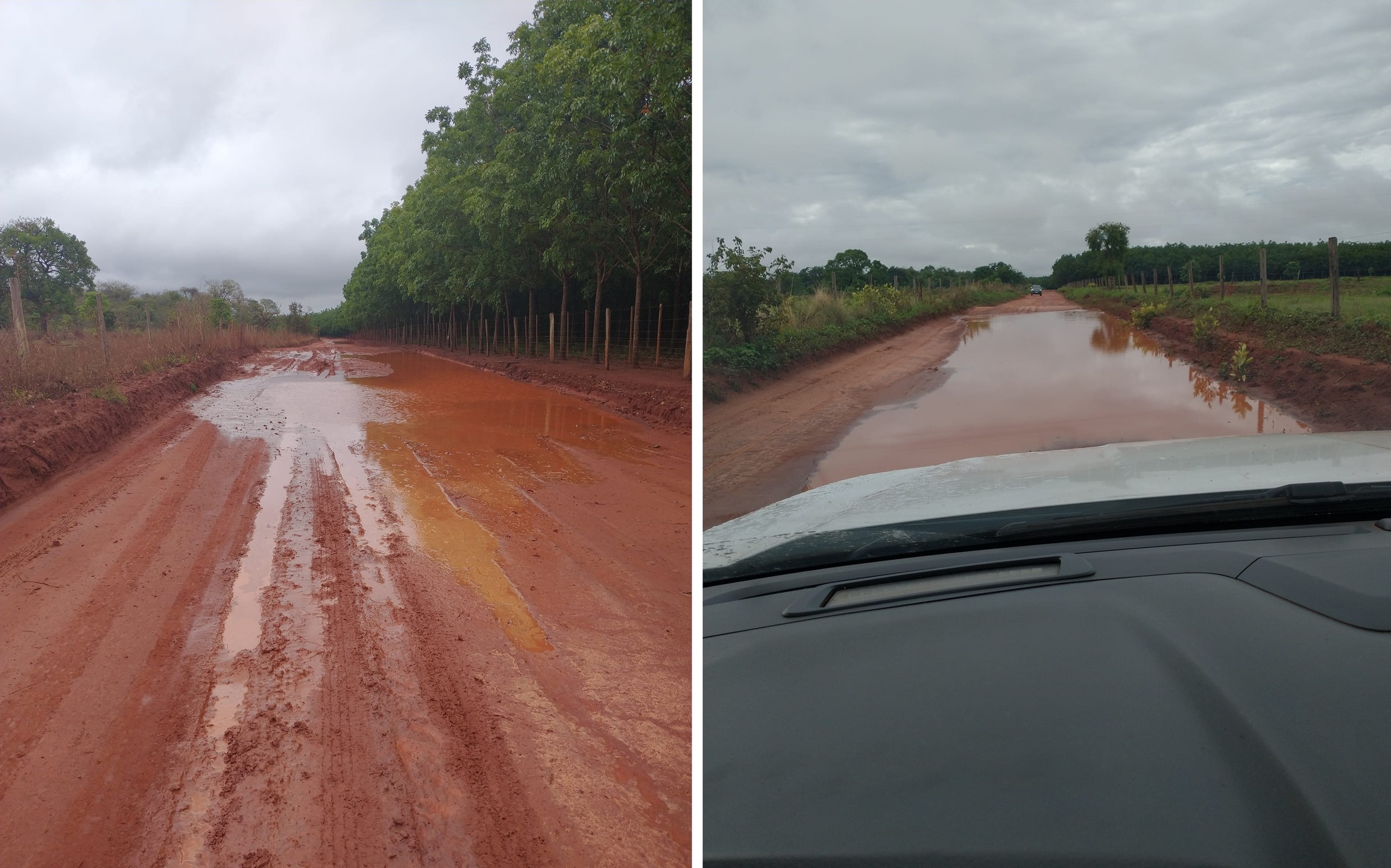 Chuvas têm provocado acúmulo de lama e erosões em algumas regiões - Imagem Cedida-Leitores RCN67