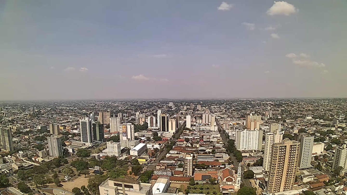 Também são esperadas altas temperaturas com valores que podem atingir 40°C a 45°C em MS - Foto:Reprodução/Clima Ao Vivo - Campo Grande