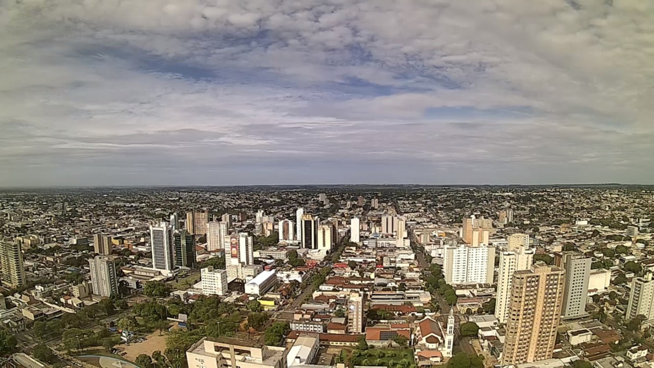 De acordo com o Cemtec, Campo Grande amanhece com 22°C e atinge os 30°C nos horários mais quentes do dia - Foto:Reprodução/Clima Ao Vivo - Campo Grande