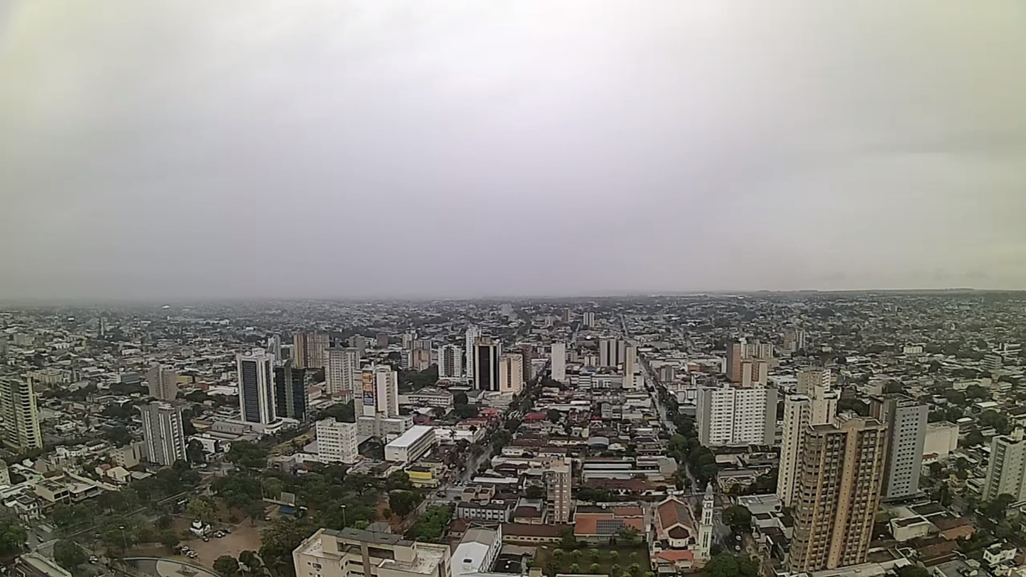 Em Campo Grande, os termômetros iniciam aos 22°C e atingem até 26°C ao longo do dia - Foto:Reprodução/Clima Ao Vivo - Campo Grande