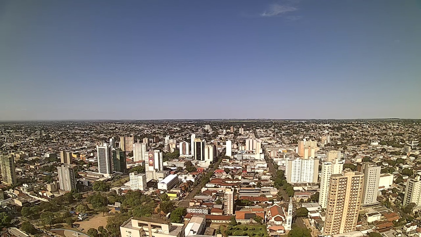 De acordo com o Cemtec, Campo Grande inicia o dia com 23°C pela manhã e 30°C no período da tarde - Foto:Reprodução/Clima Ao Vivo - Campo Grande