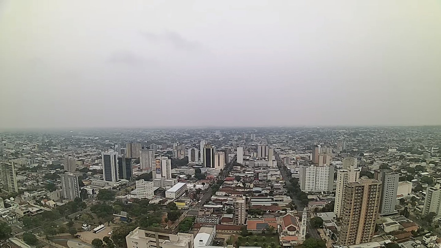 Em Campo Grande, a temperatura mínima vai oscilar entre 23°C e 25°C, e máximas de até 31°C - Foto:Reprodução/Clima Ao Vivo - Campo Grande