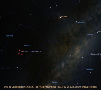 Será possível visualizá-lo na constelação de Ophiuchus. - Divulgação/Agência Brasil
