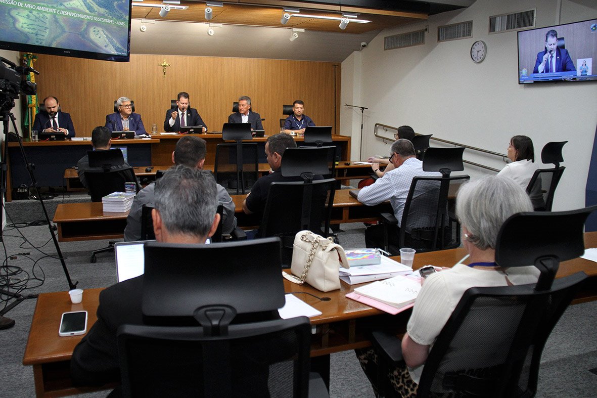 Reunião na Comissão de Meio Ambiente da Alems - Foto: Reprodução / Alems