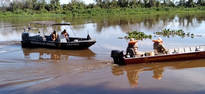 Corpo é encontrado no Rio Paraguai a cerca de 15 km de Corumbá - Foto: Divulgação/Bombeiros/Arquivo