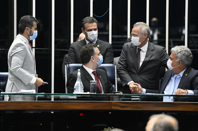 Presidente do Senado Rodrigo Pacheco  e Renan Calheiros - Agência Senado