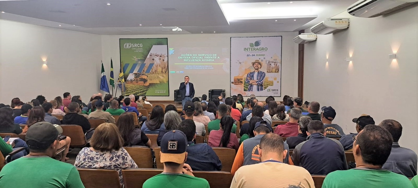 Evento que debate a Influenza Aviária no Sindicato Rural e reúne técnicos do Mapa, Iagro, produtores e instrutores do Senar-MS - Foto: Rosana Siqueira/ Iagro