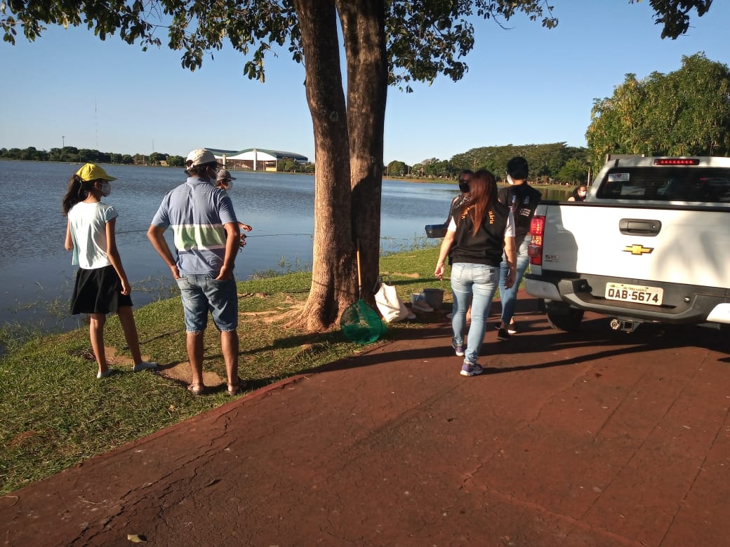 Equipe de fiscalização esteve na circular da Lagoa Maior, onde segue proibida a presença de pessoas - Divulgação