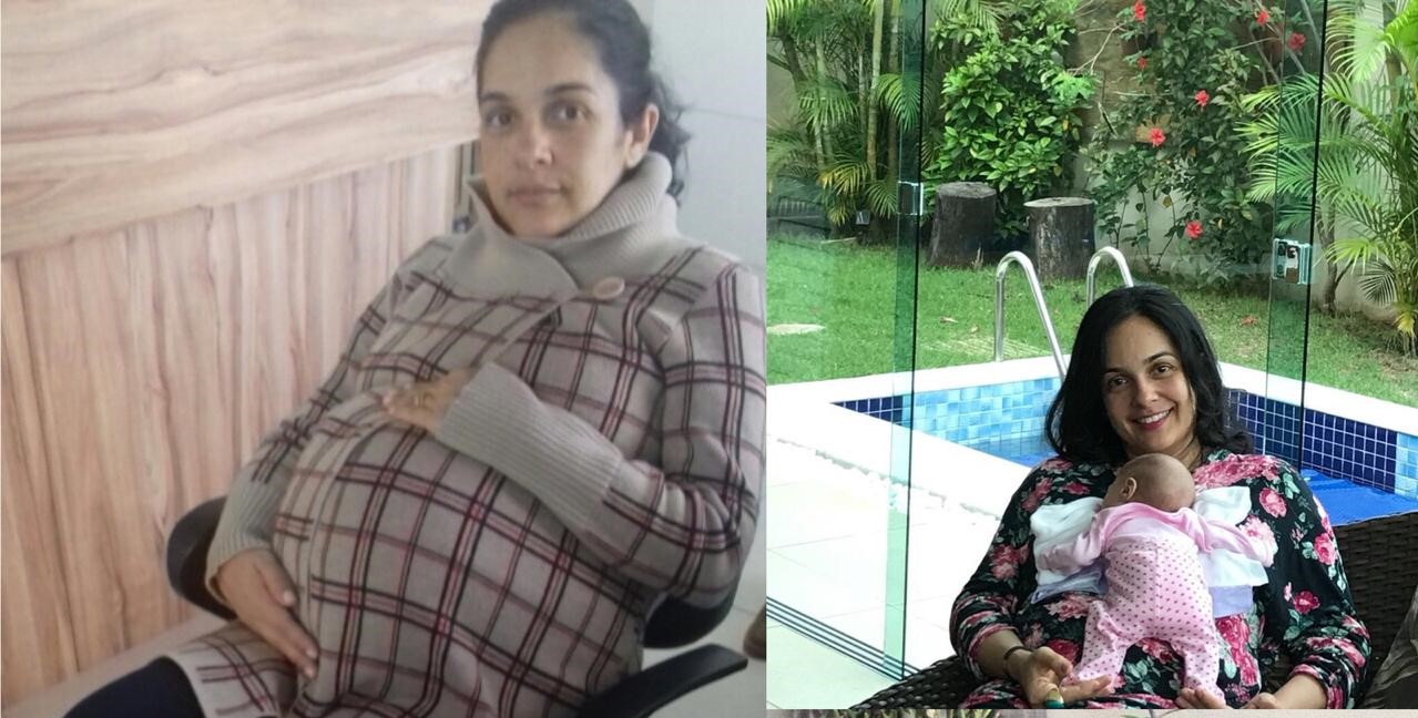 Denise de Azevedo foi mãe aos 45 anos e carrega um amor incondicional pela filha Helena, que nasceu com 500g - Foto: Arquivo pessoal