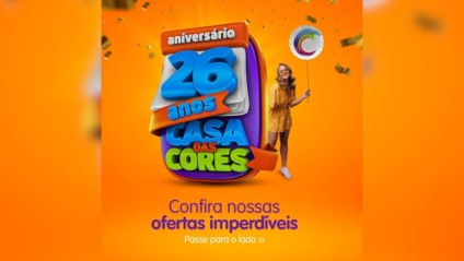 - Foto: Divulgação/Casa das Cores