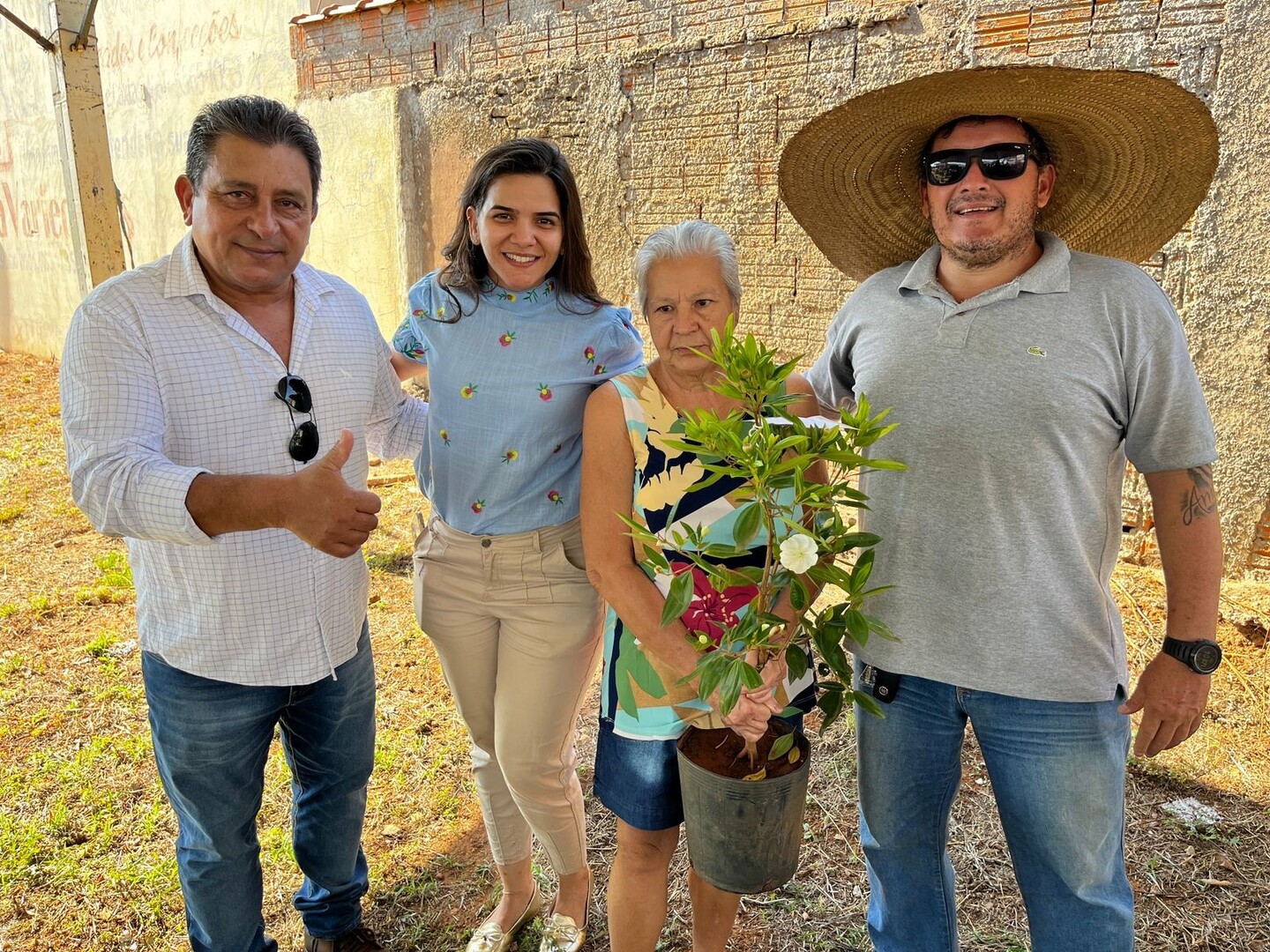 Aparecida do Taboado distribui mudas de em comemoração ao dia da árvore - Foto: Reprodução/Prefeitura Municipal