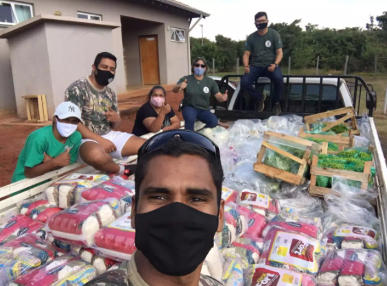 Arrecadação de alimentos no último fim de semana - Foto: Divulgação Polícia Militar Ambiental