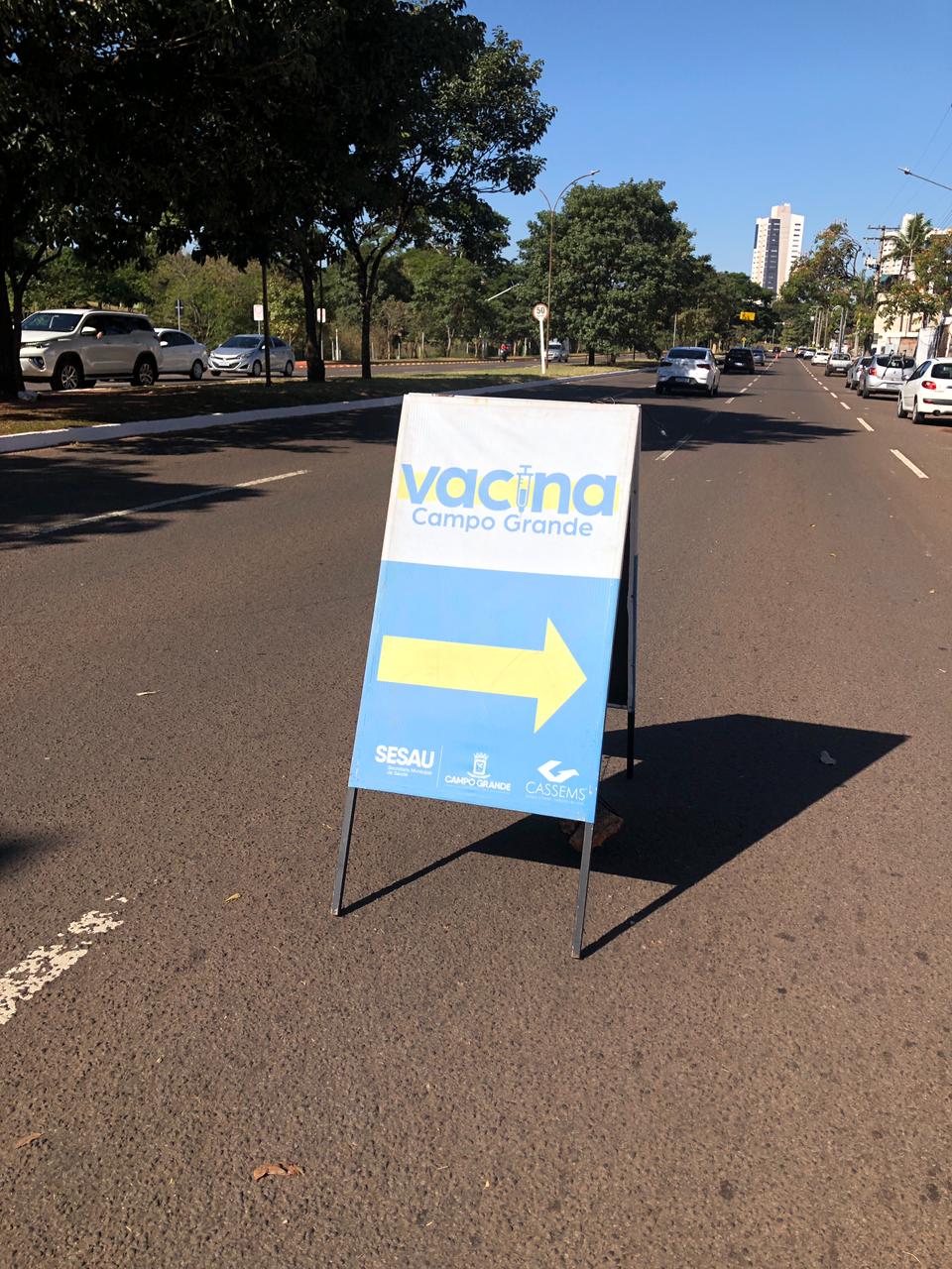 Pontos de vacinação estão fechados em Campo Grande. - Foto: Isabelly Melo