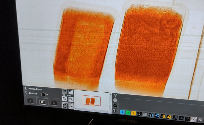 Com apoio do scanner de bagagem foi possível fazer apreensão do entorpecente - Divulgação