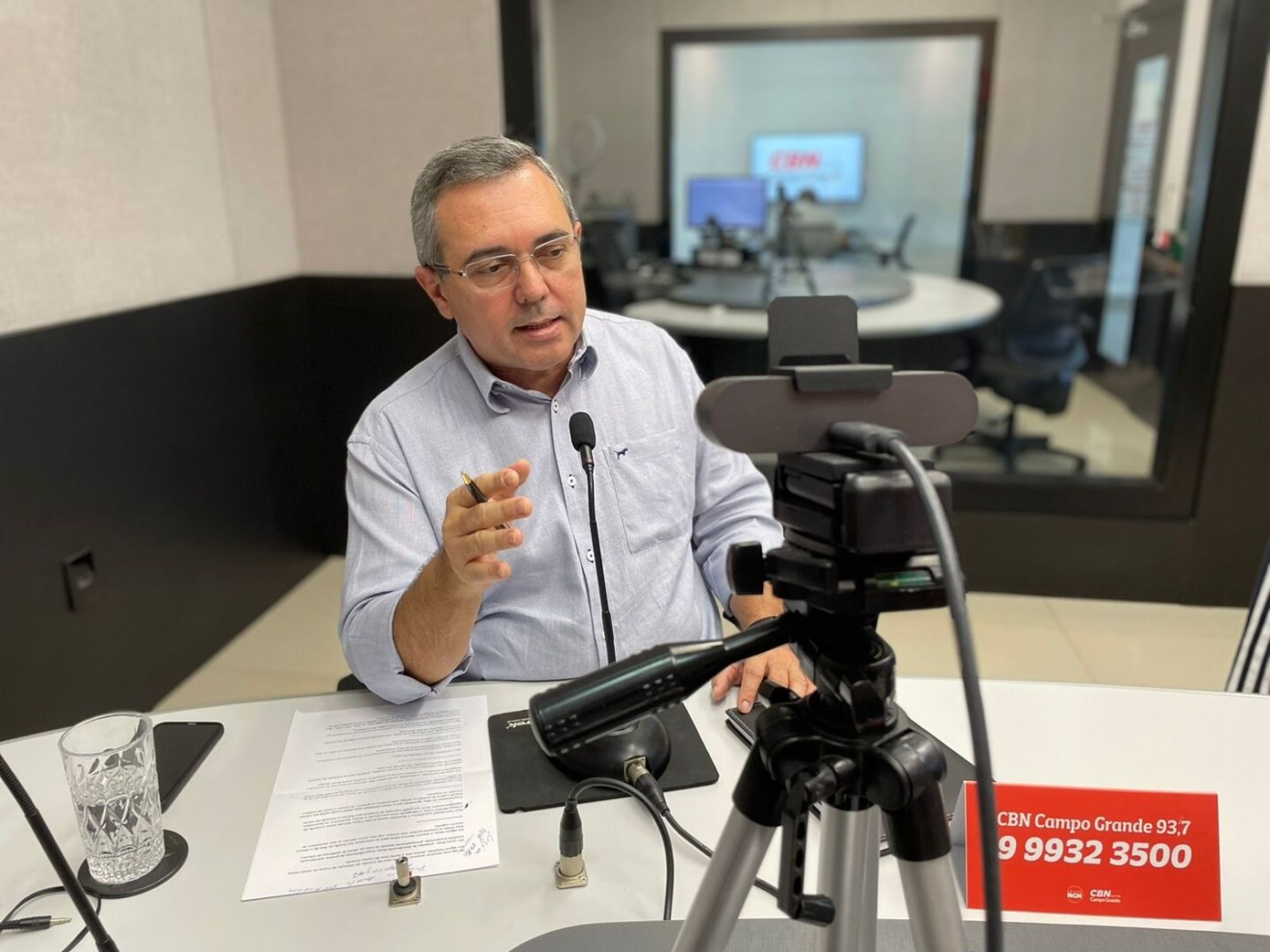 Edir Viegas durante participação no Jornal CBN Campo Grande - Isabelly Melo/CBN-CG
