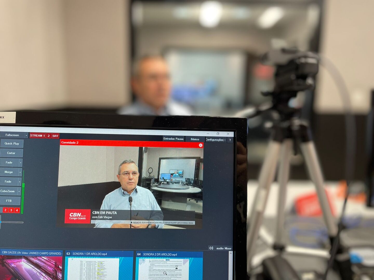 Edir Viegas durante participação ao vivo no Jornal CBN Campo Grande - Isabelly Melo/CBN-CG