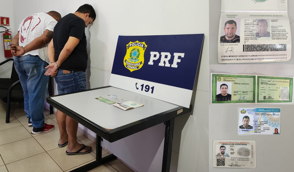 Jorge Ruiz, o "Fantasma' e o segurança foram presos - Foto Montagem/Divulgação-PRF