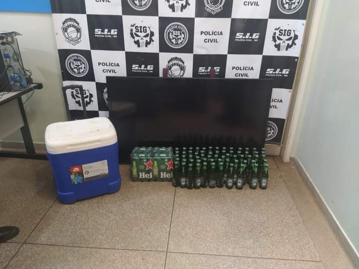 Produto furtado de bar - Divulgação/SIG