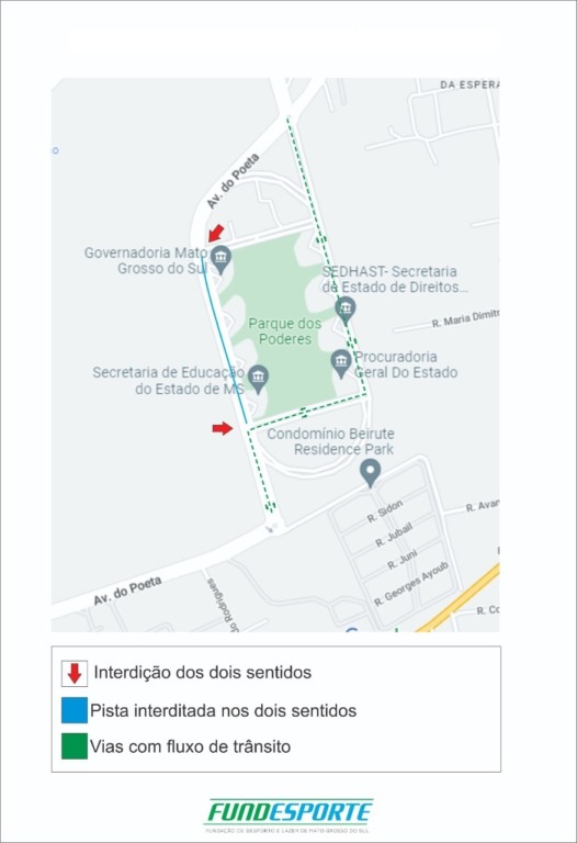 Local ficará fechada entre a Governadoria e a Secretaria de Estado de Educação - Foto: Divulgação