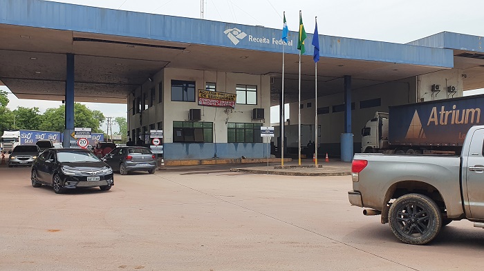 Posto Esdras, da Receita Federal, em Corumbá, na fronteira do Brasil com a Bolívia. - Foto: Rodolfo César