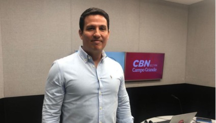 Diretor de Incorporação da Engepar, Fernando Bezerra Filho, nos estúdios da Rádio CBN CG - Foto: Geliel Oliveira