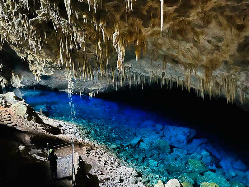 Gruta do Lago Azul, em Bonito (MS) - (Foto: Reprodução/ Esse Mundo é Nosso)